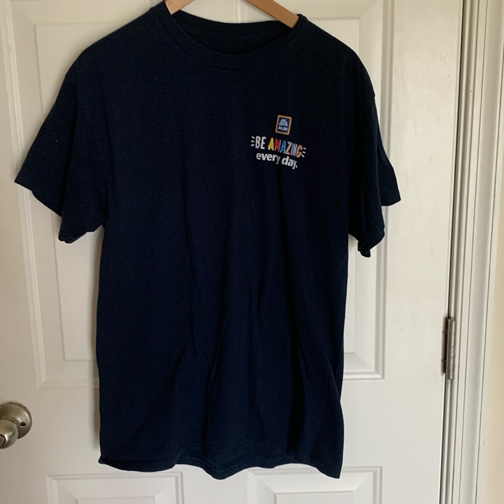 Aldi navy blue work shirt.